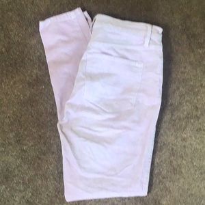 Loft pink corduroy high rise skinny pants